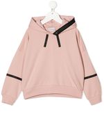 Moncler Enfant hoodie à patch logo - Rose