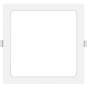 LED Downlight Pro - Aigi Trinko - Inbouw Vierkant 20W - Helder/Koud Wit 6500K - Mat Wit - Kunststof - 224mm