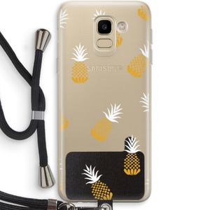 Ananasjes: Samsung Galaxy J6 (2018) Transparant Hoesje met koord