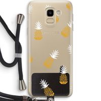 Ananasjes: Samsung Galaxy J6 (2018) Transparant Hoesje met koord