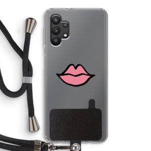 Kusje: Samsung Galaxy A32 5G Transparant Hoesje met koord