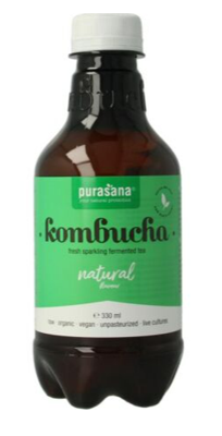Purasana Food & Drinks Vloeibaar Kombucha drank natuur 330ml