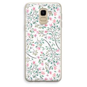 Sierlijke bloemen: Samsung Galaxy J6 (2018) Transparant Hoesje