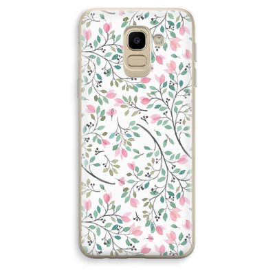 Sierlijke bloemen: Samsung Galaxy J6 (2018) Transparant Hoesje