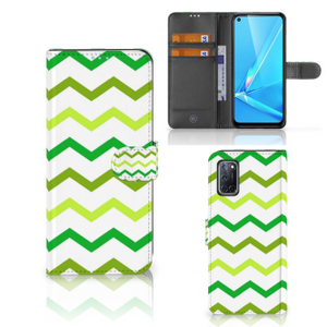 OPPO A72 | OPPO A52 Telefoon Hoesje Zigzag Groen