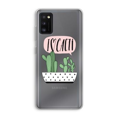 I love cacti: Samsung Galaxy A41 Transparant Hoesje