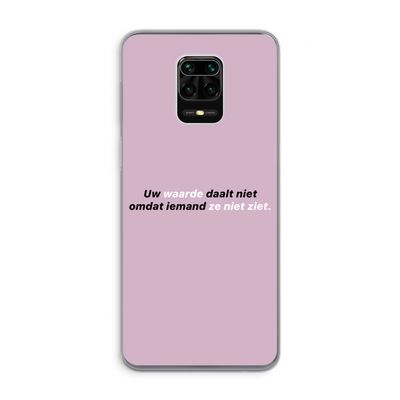 uw waarde daalt niet: Xiaomi Redmi Note 9 Pro Transparant Hoesje