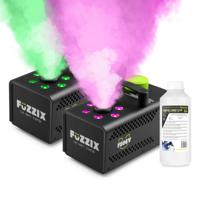 Fuzzix F506V duoset party rookmachine - 6 RBG LED's - Inclusief 1L