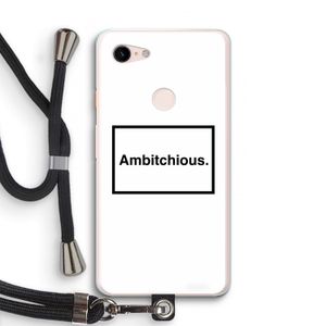 Ambitchious: Pixel 3 XL Transparant Hoesje met koord