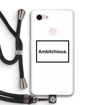 Ambitchious: Pixel 3 XL Transparant Hoesje met koord