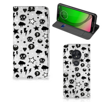 Mobiel BookCase Motorola Moto G7 Play Silver Punk - thumbnail