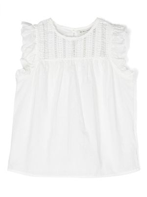 THE NEW SOCIETY blouse sans manches à volants - Blanc