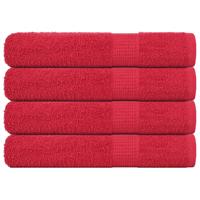 VidaXL Saunahanddoeken frogn 4 st 80x200 cm 360 g/m² rood