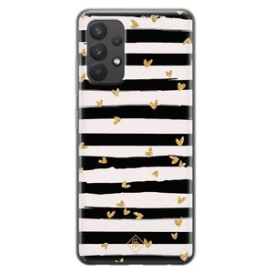 Samsung Galaxy A32 4G siliconen telefoonhoesje - Hart streepjes