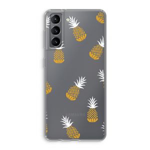 Ananasjes: Samsung Galaxy S21 Transparant Hoesje