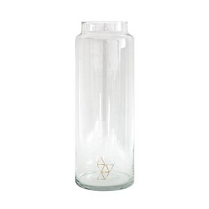 TAK Design - Drinken Waterglas XL Handgemaakt 10/30 Gold Triangle - Glas - Goud