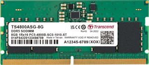Transcend Werkgeheugenmodule voor laptop DDR5 8 GB 1 x 8 GB ECC 4800 MHz 262-pins SO-DIMM CL40 TS4800ASG-8G