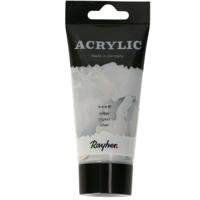 Acrylverf/hobbyverf op waterbasis - zilver - 75 ml - Schilderen/knutselen Acrylverf/hobbyverf op waterbasis - zilver - 75 ml - Schilderen/knutselen