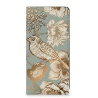 Smart Cover voor Samsung Galaxy A12 Vintage Bird Flowers - thumbnail