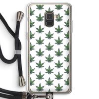 Weed: Samsung Galaxy A8 (2018) Transparant Hoesje met koord