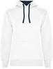 Roly RY1068 Women´s Urban Hooded Sweatshirt - White 01/Navy Blue 55 - S