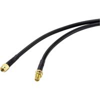 SpeaKa Professional Antenne Verlengkabel [1x RP-SMA-stekker - 1x RP-SMA-bus] 10.00 m Zwart
