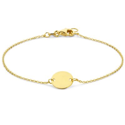 Armband Cirkel-Ankerschakel geelgoud 17-18,5 cm