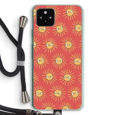 Zon: Pixel 5a 5G Transparant Hoesje met koord