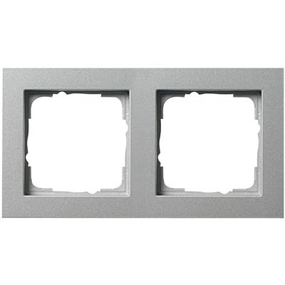 GIRA 0212 25 Frame 2-voudig E2, Standaard 55, System 55 Aluminium 1 stuk(s)