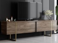 Tv-meubel LUXANA walnoot/goud