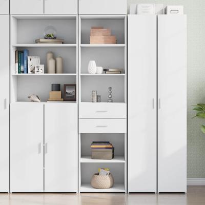 Hoge kast 50x42,5x185 cm bewerkt hout wit