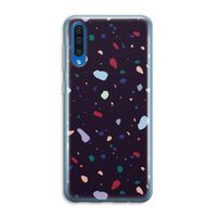 Dark Rounded Terrazzo: Samsung Galaxy A50 Transparant Hoesje