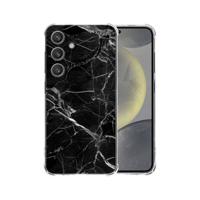 Samsung Galaxy S25 Plus Hoesje - Marmer Zwart TPU Antishock