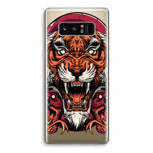 Tiger and Rattlesnakes: Samsung Galaxy Note 8 Transparant Hoesje