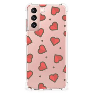 Samsung Galaxy S21 FE Doorzichtige Silicone Hoesje Hearts