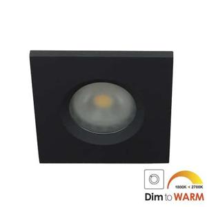 Camilla LED spot GU10 7Watt vierkant ZWART IP65 dimbaar