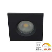 Camilla LED spot GU10 7Watt vierkant ZWART IP65 dimbaar - thumbnail