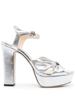 Jimmy Choo sandales plateforme à détail noué - Argent - thumbnail