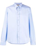 Gucci chemise en coton à manches longues - Bleu - thumbnail