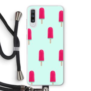 Waterijsje: Samsung Galaxy A70 Transparant Hoesje met koord