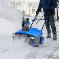 Elektrische Sneeuwblazer met Ledlampen en 15 A Motor 50 cm Werkbreedte 25 cm Werkhoogte Bekabelde Ontruimingsmachine Blauw
