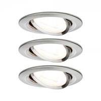 Paulmann 93429 Nova Inbouwlamp Set van 3 stuks LED GU10 19.5 W IJzer (geborsteld) - thumbnail