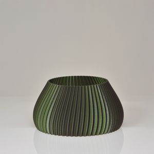 Jasmin 3D pot 9x17cm Groen Metallic