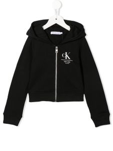 Calvin Klein Kids hoodie en coton à logo imprimé - Noir