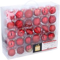 Kerstballen Rood 60 stuks