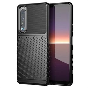 Thunder Series Sony Xperia 1 III TPU Case - Zwart