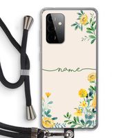 Gele bloemen: Samsung Galaxy A72 5G Transparant Hoesje met koord