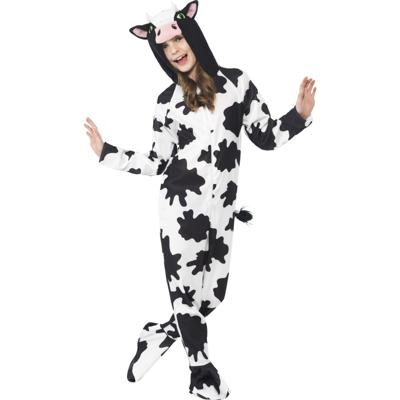 Koe Onesie - zwart/wit - verkleedkleding - koeienpak - verkleden - verkleedfeest - voor kids