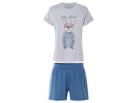esmara Korte dames pyjama (Grijs/blauw, L (44/46))