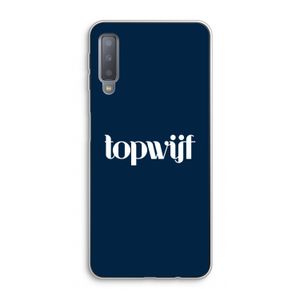 Topwijf Navy: Samsung Galaxy A7 (2018) Transparant Hoesje